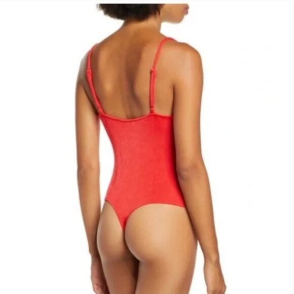 NWT Free People Intimately Cowl in the Club Thong Bodysuit in love Glare size XS - Picture 6 of 9